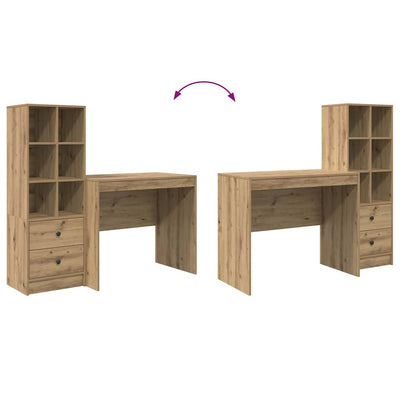 Pöytä säilytyksellä 2 pcs artesaani tammi 90 x 50 x 76 cm