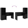 Pöytä säilytyksellä hyllyllä 2 pcs Musta tammi 100 x 50 x 76 cm