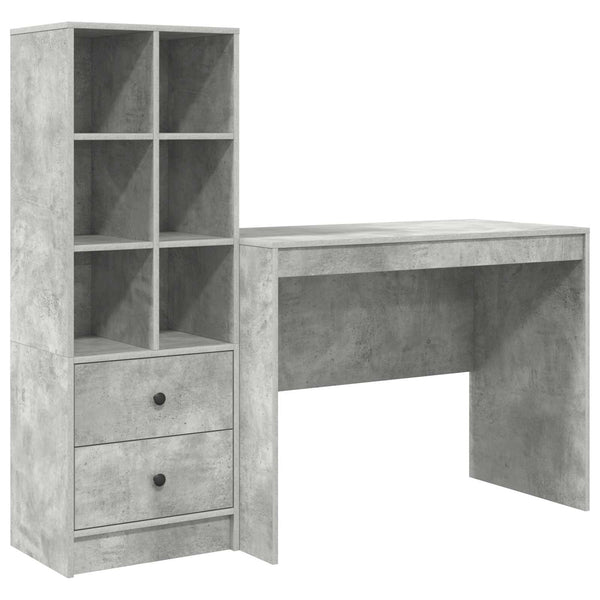 Pöytä Betoni Harmaa 145.5 x 50 x 127 cm 2 kpl