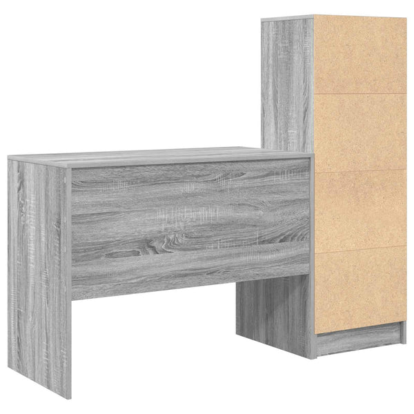 Pöytä Harmaa Sonoma 145.5 x 50 x 127 cm 2 kpl