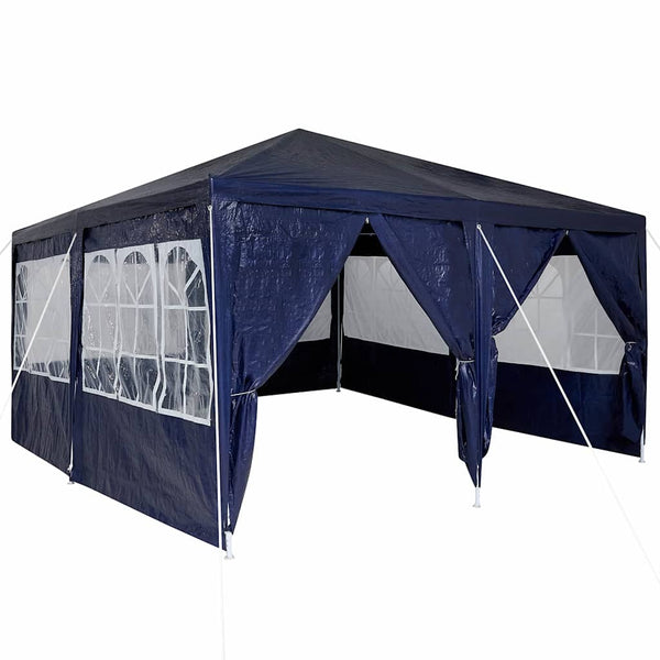 Juhlateltta 400 x 400 x 266 cm Sininen Polyeteeni