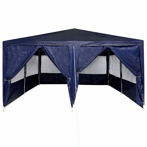 Juhlateltta 400 x 400 x 266 cm Sininen Polyeteeni