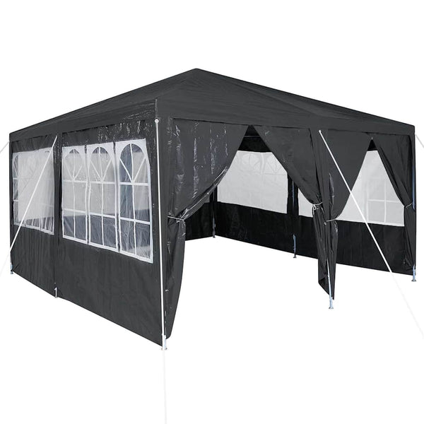 Juhlateltta 400 x 400 x 266 cm Antrasiitti Polyeteeni