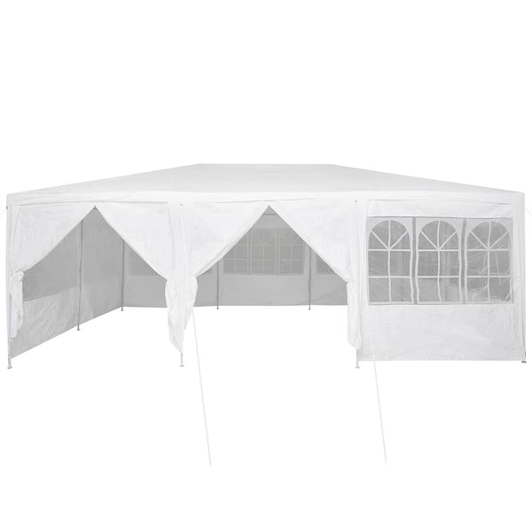 Juhlateltta 600 x 400 x 266 cm valkoinen Polyeteeni
