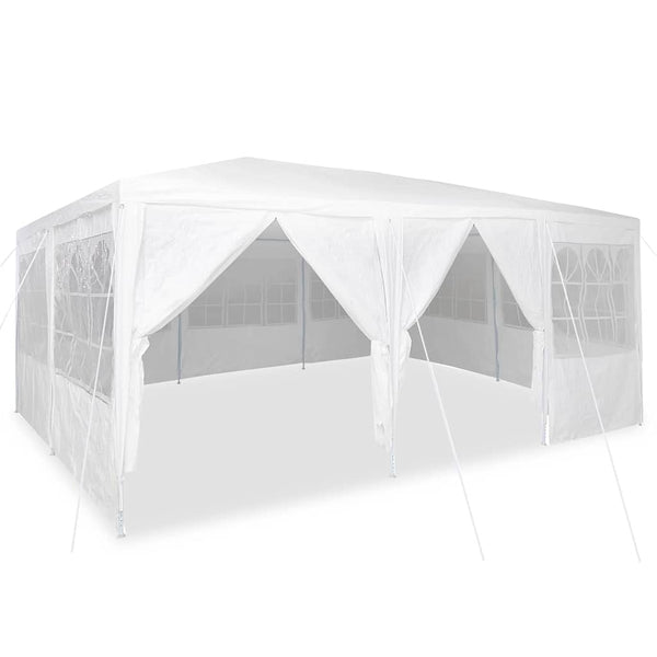 Juhlateltta 600 x 400 x 266 cm valkoinen Polyeteeni