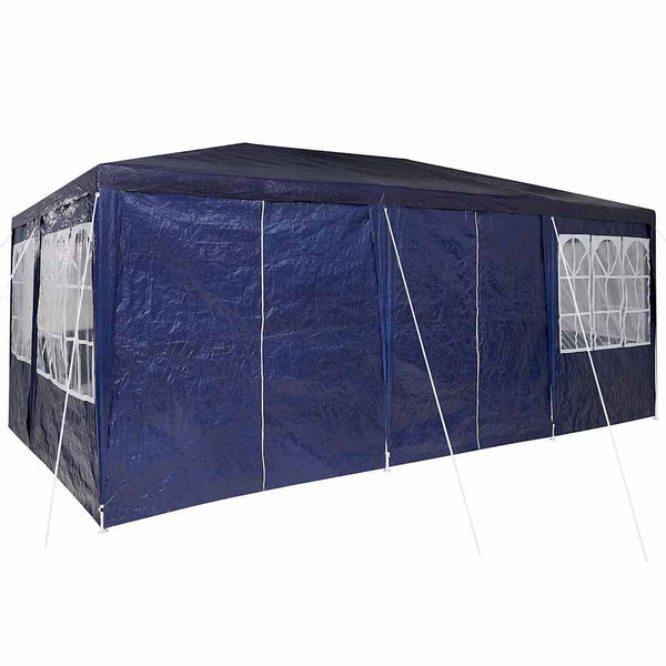 Juhlateltta 600 x 400 x 266 cm Sininen Polyeteeni