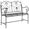 Puutarhapenkki 2 -Seater 104 x 54 x 93 cm Teräs Musta