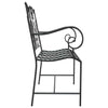 Puutarhapenkki 2 -Seater 104 x 54 x 93 cm Teräs Musta