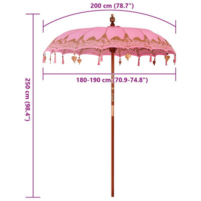 Balineesi Aurinkovarjo Pinkki (180-190) x 260 cm