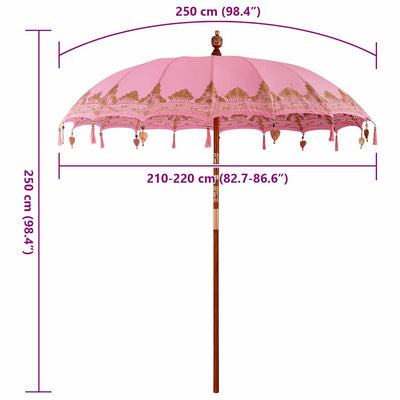 Balineesi Aurinkovarjo Pinkki (210-220) x 260 cm