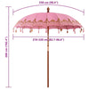 Balineesi Aurinkovarjo Pinkki 215 x 215 x 260 cm