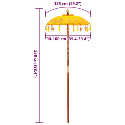 Balineesi Aurinkovarjo Keltainen (90-100) x 260 cm