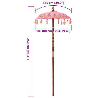 Balineesi Aurinkovarjo Pinkki (90-100) x 260 cm