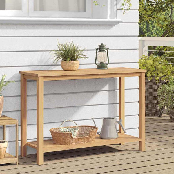 Konsolipöytä säilytystilassa Ruskea 110 x 40 x 75 cm Tiikkipuu