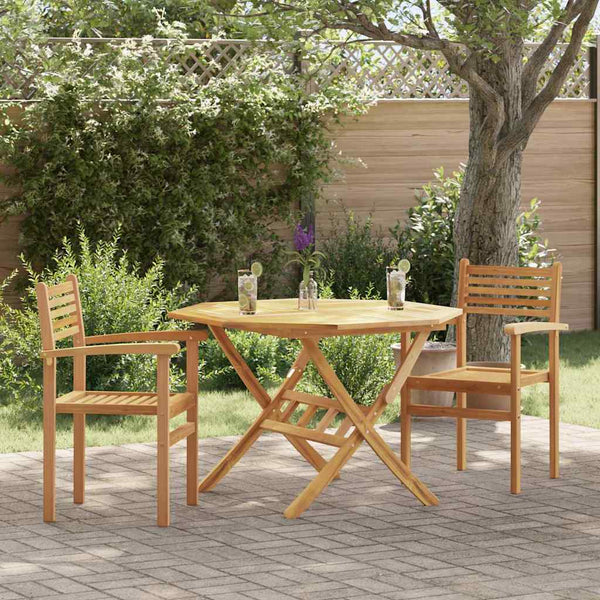 Puutarhan pinottavat tuolit 2 pcs Ruskea 55.5 x 55.5 x 90 cm