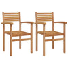 Puutarhan pinottavat tuolit 2 pcs Ruskea 55.5 x 55.5 x 90 cm