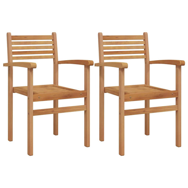 Puutarhan pinottavat tuolit 2 pcs Ruskea 55.5 x 55.5 x 90 cm