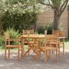 Puutarhan pinottavat tuolit 4 pcs Ruskea 55.5 x 55.5 x 90 cm