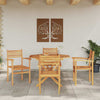 Puutarhan pinottavat tuolit 4 pcs Ruskea 55.5 x 55.5 x 90 cm