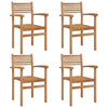 Puutarhan pinottavat tuolit 4 pcs Ruskea 55.5 x 55.5 x 90 cm