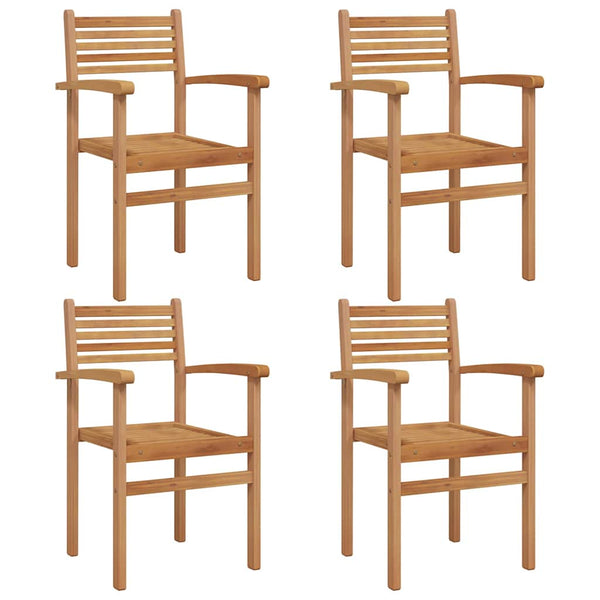 Puutarhan pinottavat tuolit 4 pcs Ruskea 55.5 x 55.5 x 90 cm