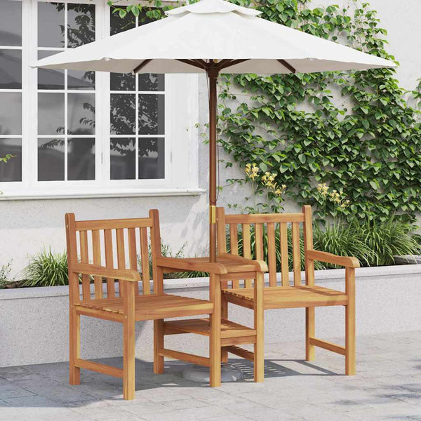 Ulkotuolit ruskeana 152 x 63 x 89 cm Täysi tiikki