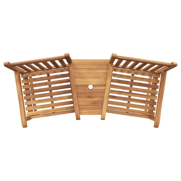 Ulkotuolit ruskeana 152 x 63 x 89 cm Täysi tiikki