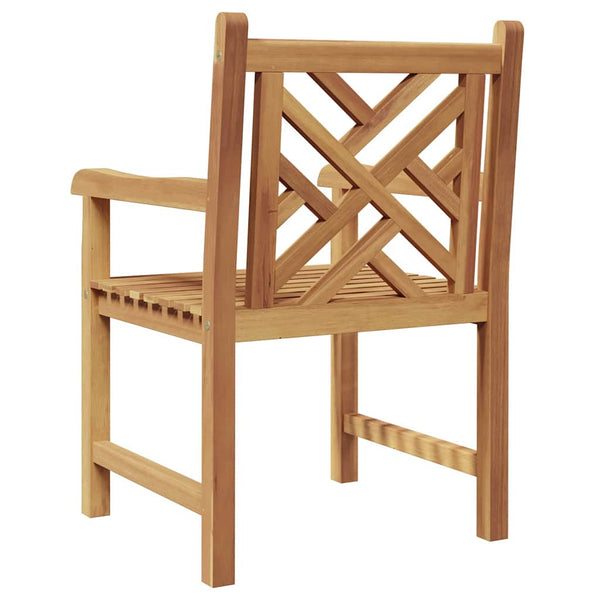 Puutarhatuolit 2 pcs Ruskea 58 x 60 x 90 cm Täysi tiikki