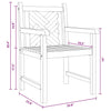 Puutarhatuolit 2 pcs Ruskea 58 x 60 x 90 cm Täysi tiikki