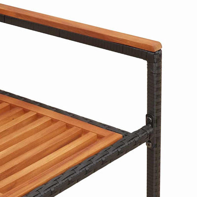 Ruskea ja musta puutarhan pinottavat tuolit Iumen (2 pcs)