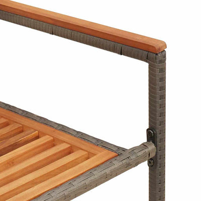 Ruskea ja harmaa puutarhan pinottavat tuolit Elusia (2 pcs)