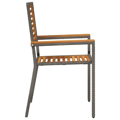 Ruskea ja harmaa puutarhan pinottavat tuolit Elusia (2 pcs)