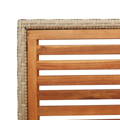 Ruskea ja beige puutarhan pinottavat tuolit Vivel (2 pcs)