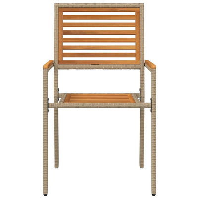 Ruskea ja beige puutarhan pinottavat tuolit Vivel (2 pcs)