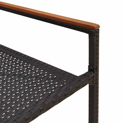 Musta ja ruskea puutarhan pinottavat tuolit Sercom (2 pcs)