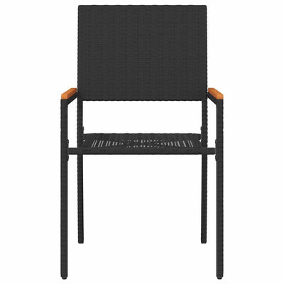 Musta ja ruskea puutarhan pinottavat tuolit Sercom (2 pcs)