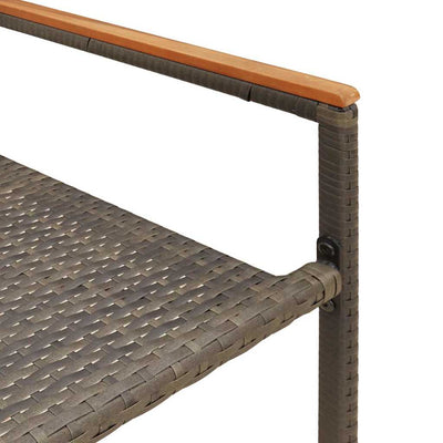 Harmaa ja ruskea puutarhan pinottavat tuolit Negomireanu (2 pcs)