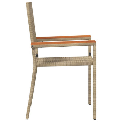 Kerma ja ruskea puutarhan pinottavat tuolit Euriante (2 pcs)