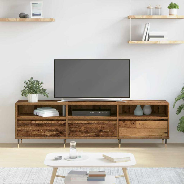Vanha puu TV-kaappi 150 x 30 x 44,5 cm Tekninen puu