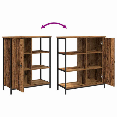 Vanha puu sivupöytä Bathez 70x30x80cm (puinen)