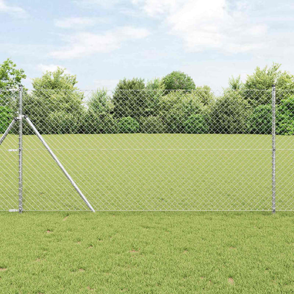 Ketjuaita 10 x 1 m Galvanoitu teräs Hopea