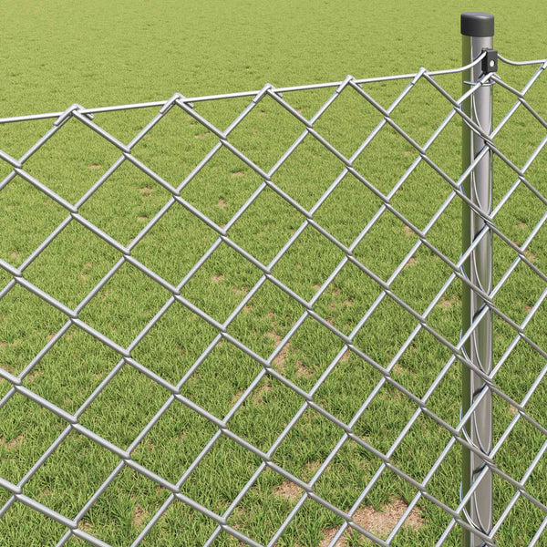 Ketjuaita 25 x 0,6 m Galvanoitu teräs Hopea