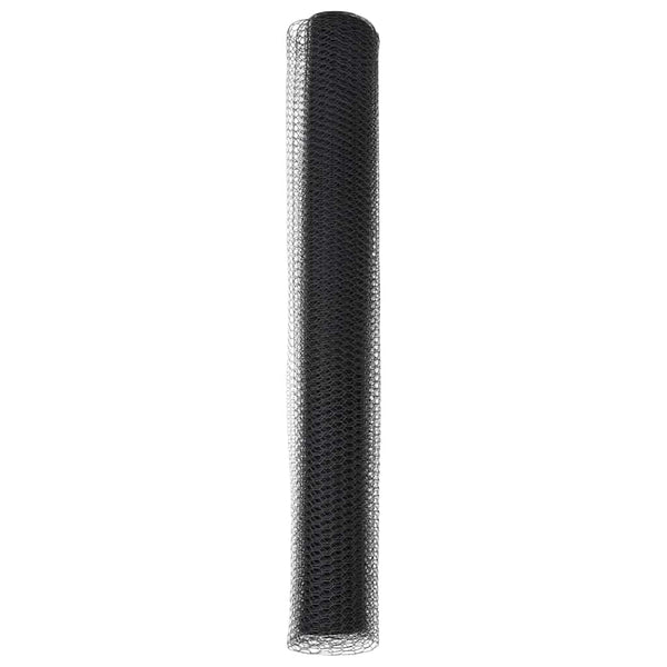 Kuusikulmainen aita 1 x 10 m Polyvinyylikloridi Harmaa