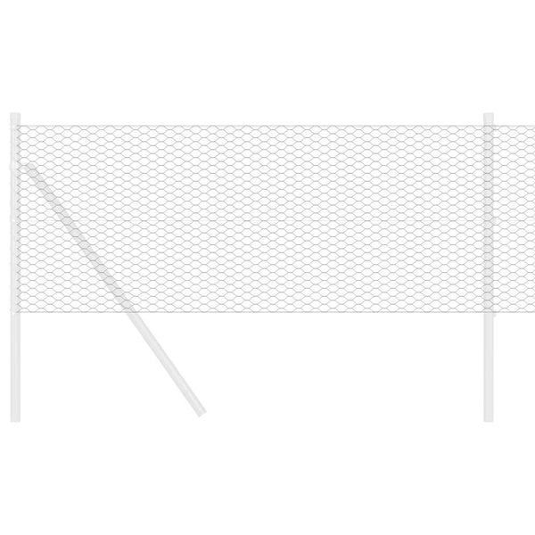 Kuusikulmainen aita 0,4 x 50 m Polyvinyylikloridi Harmaa