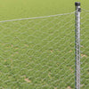 Kuusikulmainen aita 1 x 10 m Galvanoitu teräs Hopea