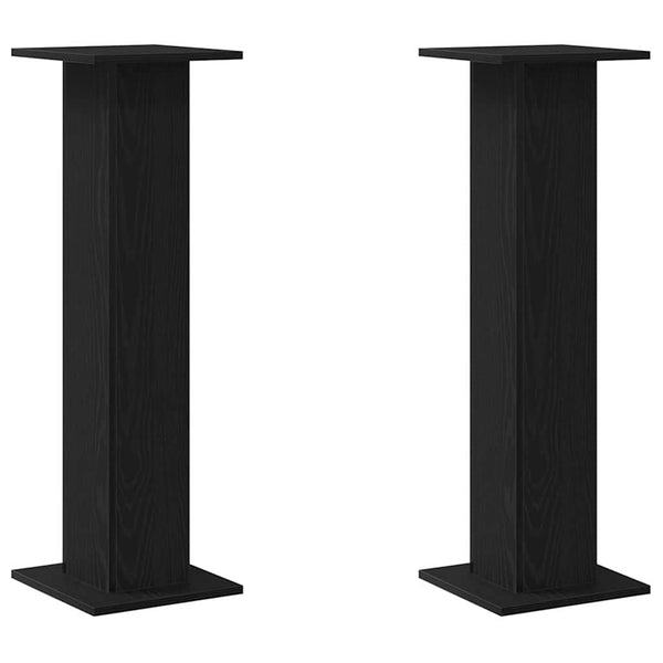Kasviteline 2 pcs Musta tammi. 30 x 30 x 95 cm Tekninen puu