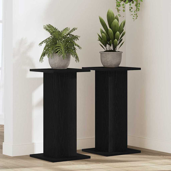 Kasviteline 2 pcs Musta tammi. 30 x 30 x 60 cm Tekninen puu