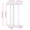 Kasviteline 2 pcs Musta tammi. 30 x 30 x 60 cm Tekninen puu