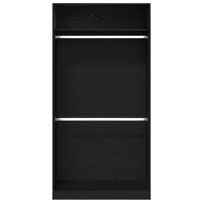 Musta tammi vaatekaappi hyllyllä Loni 100x50x200cm (puinen)