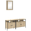 Kylpyhuonekalustesetti 3 kpl Ruskea 80 x 30 x 60 cm